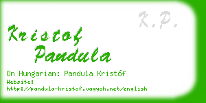 kristof pandula business card